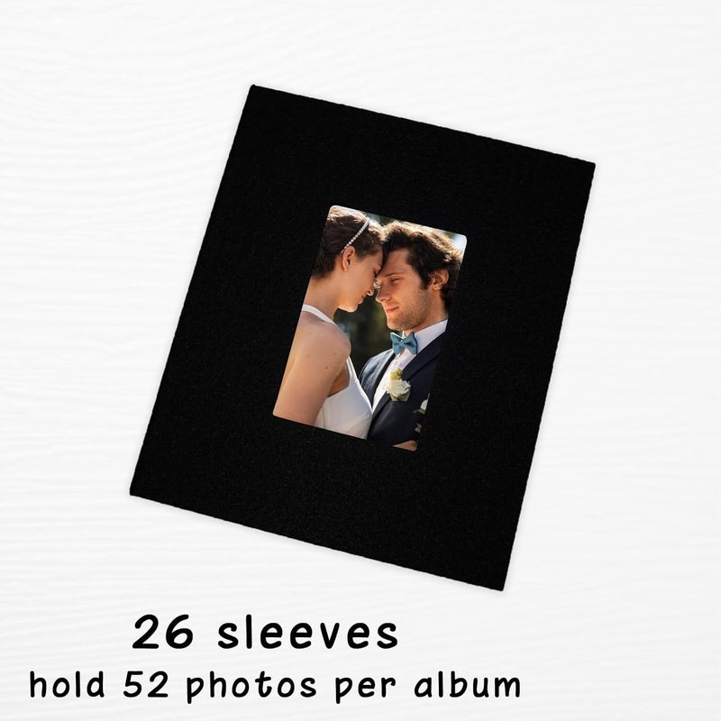 Cherrich Photo Album 8x10, Pack of 2 Linen Picture Book, 26-Page Album Holds 52 Photos Art Presentation Folder for Picture or Certificates Storage - Image 3
